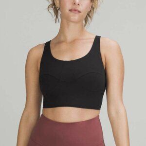 Lululemon Nulu Front-Darting Yoga Bra *Light Support, B/C Cup Black Size 6